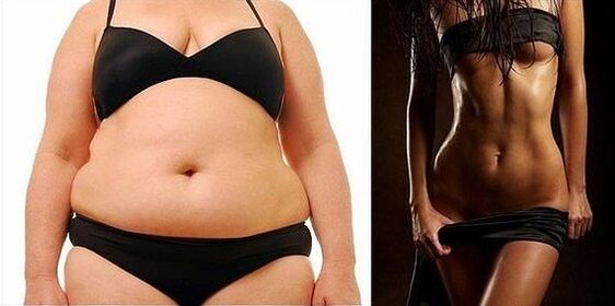 A fat and slender figure as a motivation for weight loss