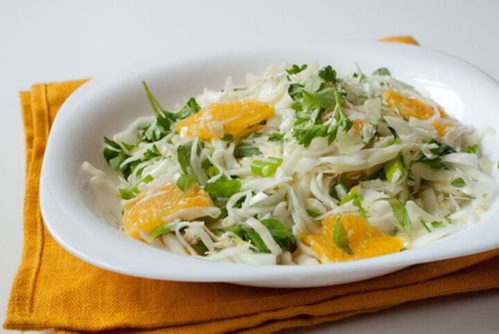 Chinese Cabbage, Orange and Apple Salad - Vitamin Dish on a Low Carb Diet